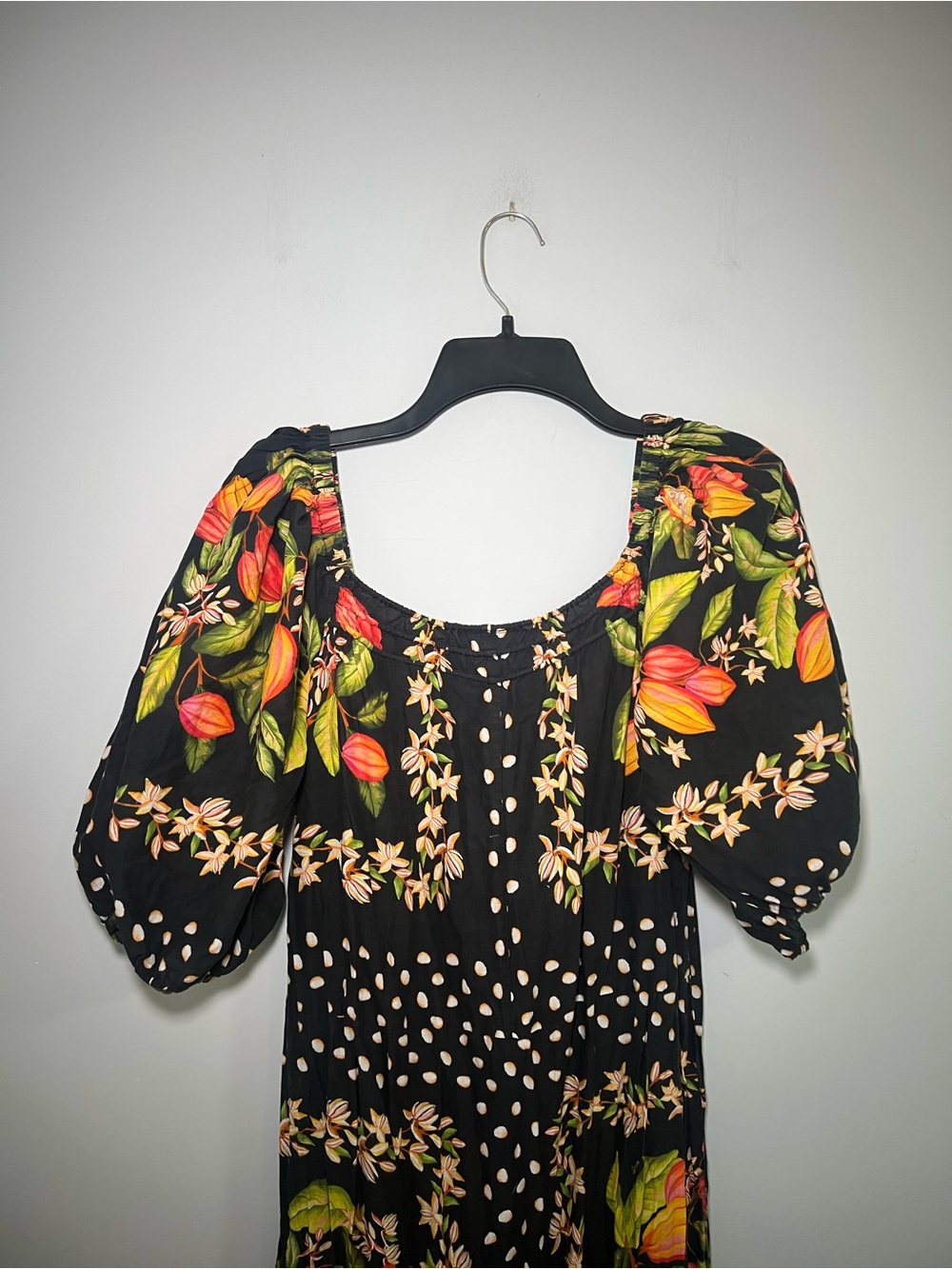 Farm Rio Cocoa Paradise Square Neck Maxi Dress Size S - Picture 8 of 13
